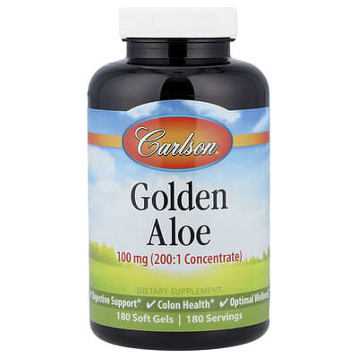 Golden Aloe, 100 mg, 180 мягких капсул