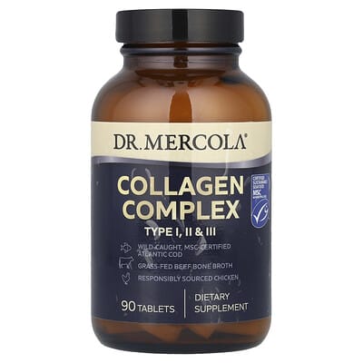 Коллаген комплекс Dr. Mercola Type I, II & III, 90 Tablets