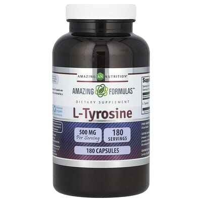 L-Tyrosine Amazing Fomulas, 500 mg, 180 капсул