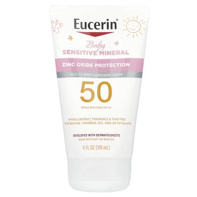 Детский солнцезащитный лосьон с минералами, SPF 50, без отдушки, 4 fl oz (118 ml)
