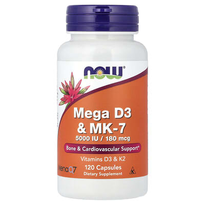 Mega D3 & MK-7, 120 капсул