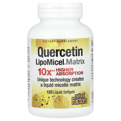 Quercetin LipoMicel Matrix, 250 mg, 120 жидких мягких капсул