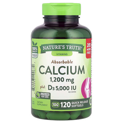 Absorbable Calcium plus D3, 120 Quick Release Softgels