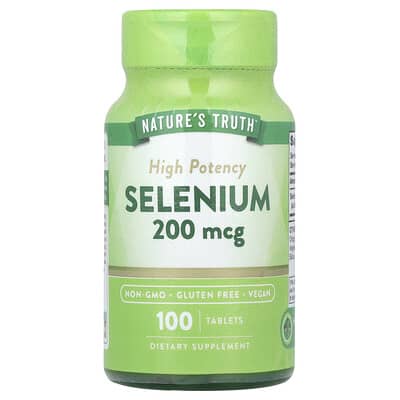 Селен, высокая концентрация, 200 mcg, 100 таблеток