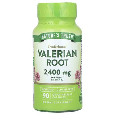 Valerian Root, 90 Quick Release Capsules (1,200 mg per Capsule)