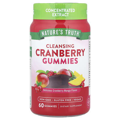 Жевательные конфеты для очищения с клюквой, Delicious Cranberry Mango, 60 шт.