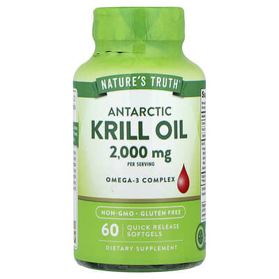 Nature's Truth масло антарктического криля, 60 мягких капсул