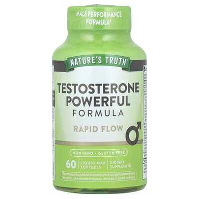 Nature's Truth мощная формула тестостерона, 60 жидких мягких капсул Max