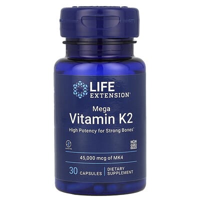 Mega Vitamin K2, 45,000 mcg, 30 Capsules