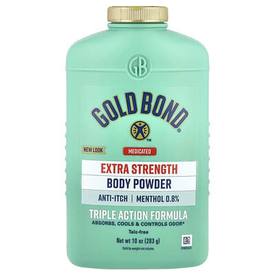Medicated, Body Powder, Triple Action Formula, 10 oz (283 g)
