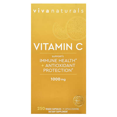 Vitamin C, 1,000 mg, 250 Veggie Capsules