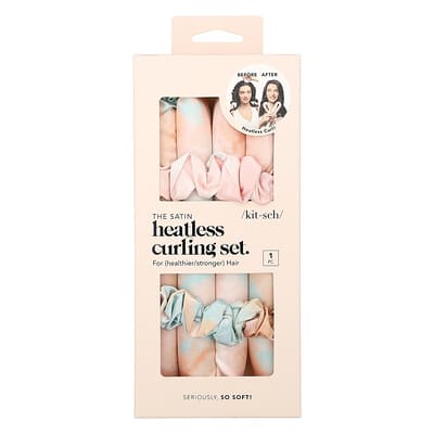 The Satin Heatless Curling Set, Sunset Tie Dye, 1 комплект
