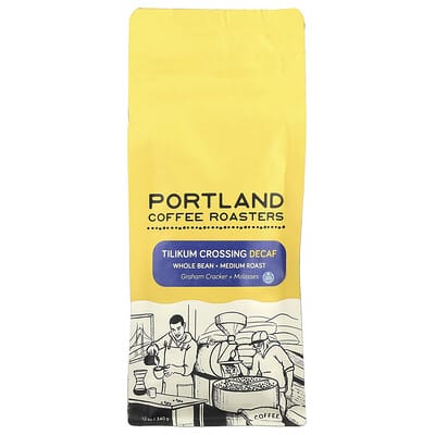 Кофе Portland Coffee Roasters Tilikum Crossing, Whole Bean, Medium Roast, Decaf, 12 oz (340 g)
