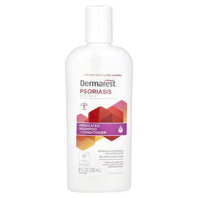 Psoriasis, Maximum Strength Medicated Shampoo + Conditioner, Fragrance Free, 8 fl oz (236 ml)