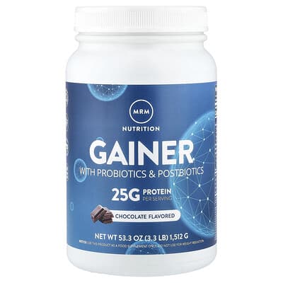 Gainer с пробиотиками и постбиотиками, шоколад, 3.3 lb (1,512 g)
