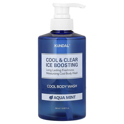 Kundal гель для душа Cool & Clear Ice Boosting, Aqua Mint, 16.9 fl oz (500 ml)