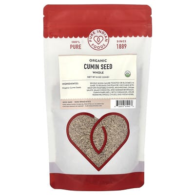 Pure Indian Foods Органический кумин, цельный, 226 g