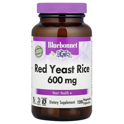 Красный дрожжевой рис Bluebonnet Nutrition, 600 mg, 120 растительных капсул