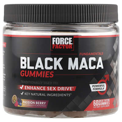 Желеванная добавка Fundamentals Black Maca, Passion Berry, 60 штук
