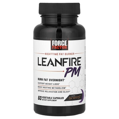 LeanFire PM™, ночной жиросжигатель, 60 вегетарианских капсул