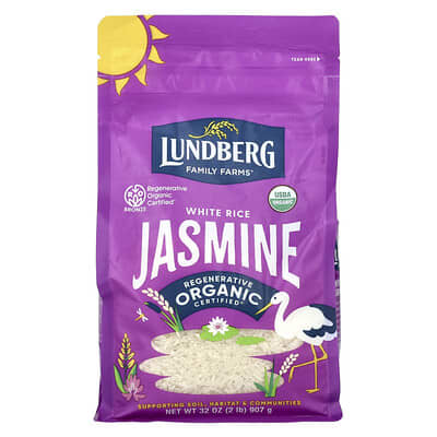 Органический белый рис Jasmine, 907 g
