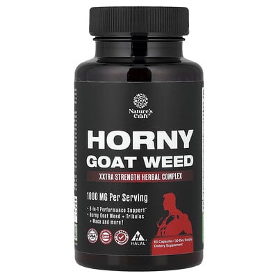 Horny Goat Weed, Xxtra Strength Herbal Complex, 60 Capsules