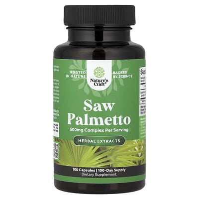 Saw Palmetto, 500 mg, 100 Capsules