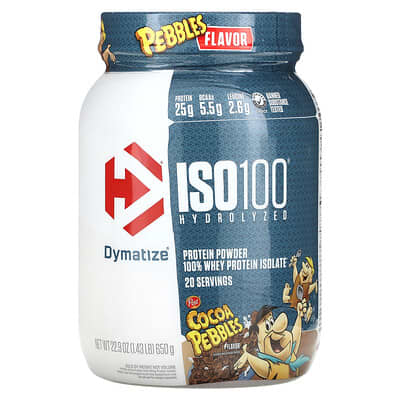 Изолят сывороточного протеина ISO100® гидролизованный, Cocoa Pebbles, 1.43 lb (650 g)