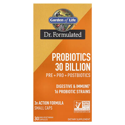 Garden of Life Probiotics, 30 Mini растительных капсул