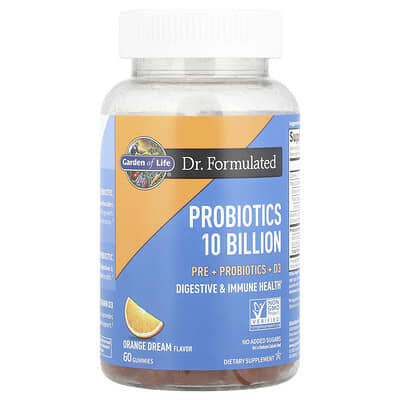Желейные витамины Garden of Life Probiotics, Orange Dream, 10 Billion, 60 Gummies