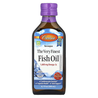 Рыбий жир Norwegian, The Very Finest Fish Oil, Natural Mixed Berry, 6.7 fl oz (200 ml)