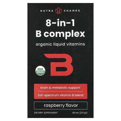 8-In-1 B Complex, Raspberry, 2 fl oz (60 ml)