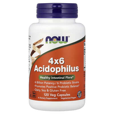 4x6 Acidophilus, 120 вегетарианских капсул