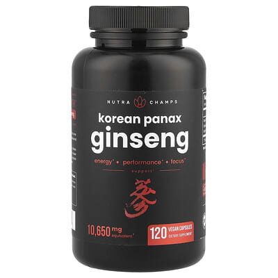Korean Panax Ginseng, 120 веганских капсул (532.5 mg каждая)