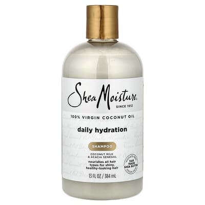 100% Virgin Coconut Oil, Daily Hydration Shampoo, For All Hair Types, 13 fl oz (384 ml)