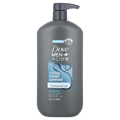 Dove Men + Care средство для тела и лица, Clean Comfort, 30 fl oz (887 ml)