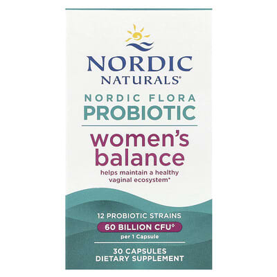 Nordic Flora Probiotic, Женский баланс, 30 капсул