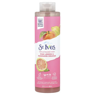 Очищающий гель для душа Exfoliating Body Wash, Pink Lemon & Mandarin Orange, 22 fl oz (650 ml)