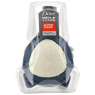 Dove Men + Care™, Active Clean, двухсторонний инструмент для душа, 1 шт