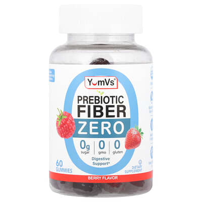 Zero Prebiotic Fiber Gummies, Ягодные, 60 мармеладок