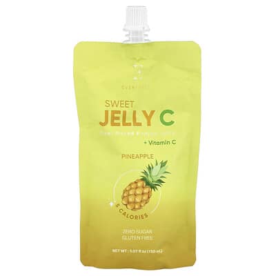 Sweet Jelly C, Plant Based Konjac Jelly, Pineapple, 5.07 fl oz (150 ml)