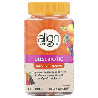 Пребиотик + пробиотик Dualbiotic, фруктовый, 60 желейных капсул