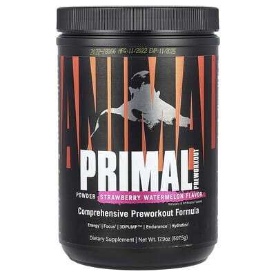 Primal™ Pre Workout Powder, Strawberry Watermelon, 1.12 lb (512.5 g)