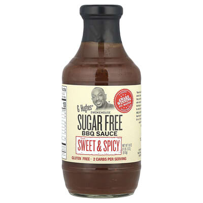 G Hughes соус BBQ без сахара, сладкий и острый, 18 oz (510 g)