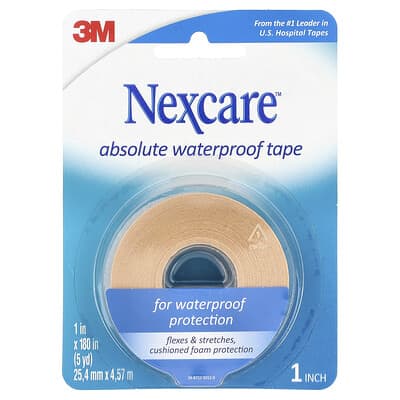 Nexcare водостойкий пластырь, средняя фиксация, 180 in (5 yd)