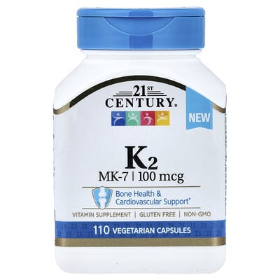 Vitamin K2, 100 mcg, 110 Vegetarian Capsules