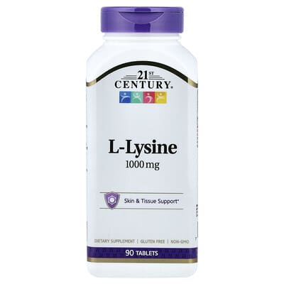 L-Lysine, 1,000 mg, 90 таблеток