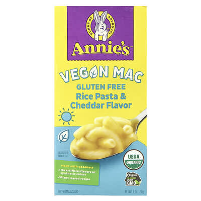 Vegan Mac, Rice Pasta & Cheddar, 6 oz (170 g)