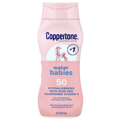 Coppertone солнцезащитный лосьон Water Babies, SPF 50, 8 fl oz (237 ml)