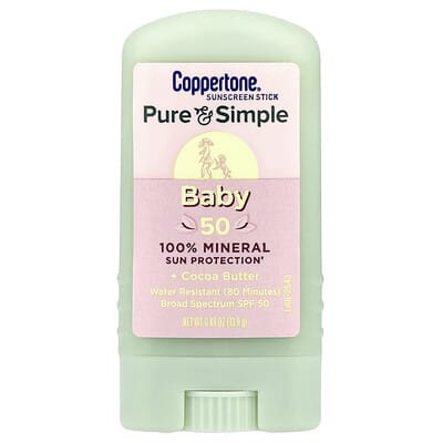 Baby, Pure & Simple Sunscreen Stick, SPF 50, 0.49 oz (13.9 g)